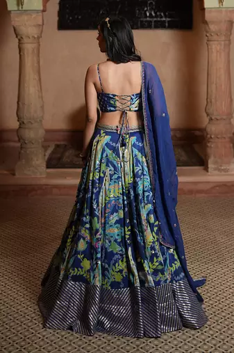 Lahenga And Dupatta With Gota Patti Work And Embroided Blouse