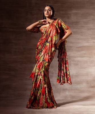 Pre- stitched saree 1