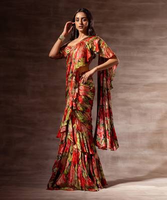 Pre- stitched saree 3