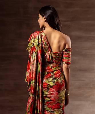 Pre- stitched saree 4