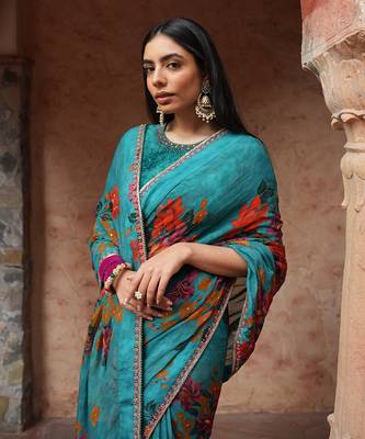 Floral Printed Saree 2