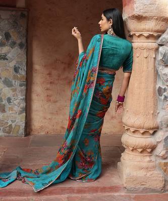 Floral Printed Saree 3
