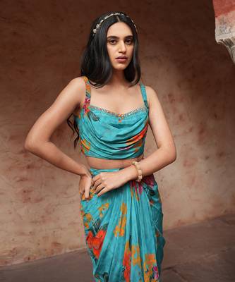 Floral Bunch Printed Dhoti Set 4