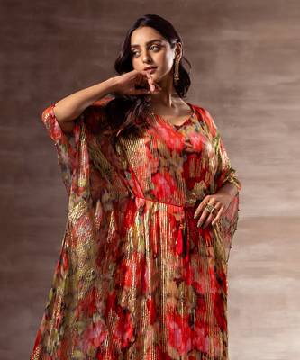 Red rose Kaftaan Dress 3