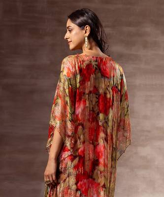 Red rose Kaftaan Dress 4