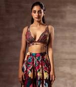 Ikat Patch work Stripes Top