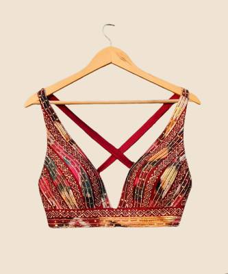 Ikat Patch work Stripes Top 2