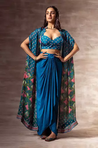 Lotus Draped skirt & crop top