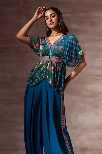 Lotus Chiffon kaftan top