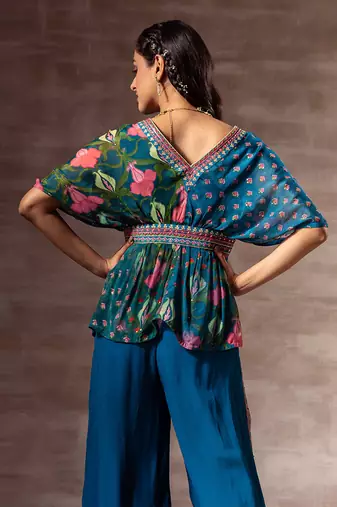 Lotus Chiffon kaftan top