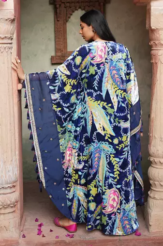 Embroided Velvet Kaftan