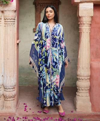 Embroided Velvet Kaftan 1