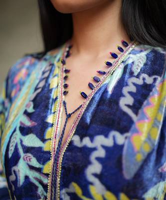 Embroided Velvet Kaftan 5