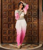Multicolour Jhamku Gulabo Bai Vanranee Dress Set
