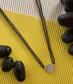 Silver agate mangalsutra