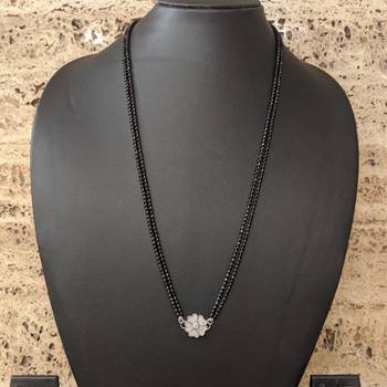 Silver agate mangalsutra 2