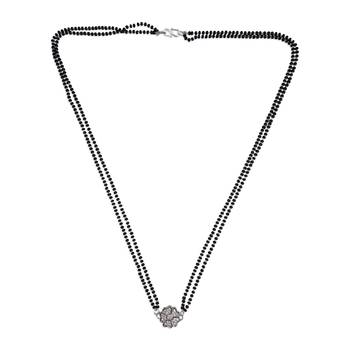 Silver agate mangalsutra 4