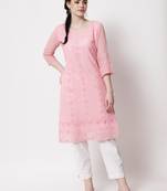 Pink Georgette Long Kurtis