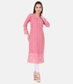 Magenta Georgette Long Kurtis