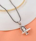 Silver Plated Shivling Pendant