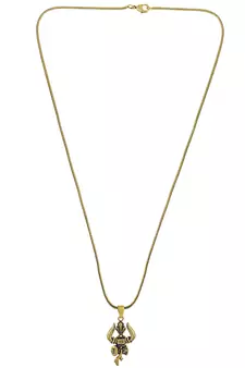 Gold Plated Shiv Trishul Pendant