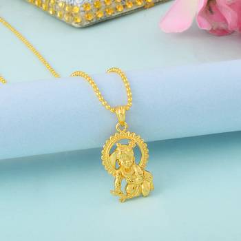 Krishna Idol Pendant with Ball Chain 1
