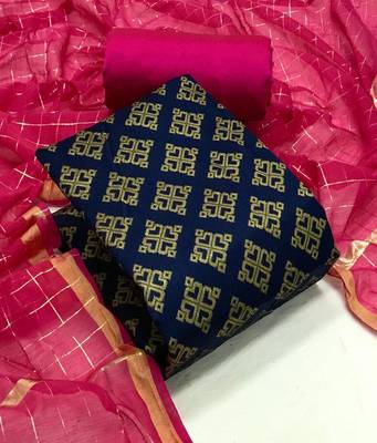 Navy-blue zari woven brocade salwar 1