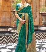 Green  Soft Faux Kanjivaram Silk Saree with Blouse