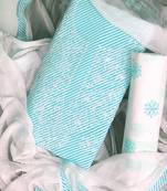 Ada Hand Embroidered Blue And White Cotton Lucknowi Chikankari Women Unstitched Suit Piece - A211243