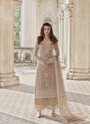Chiku embroidered net salwar 1