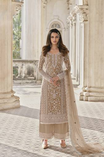 Chiku embroidered net salwar