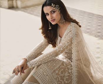 Chiku embroidered net salwar 2
