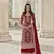 Maroon embroidered net salwar
