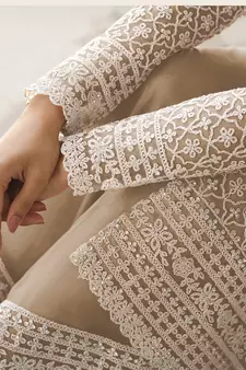 Chiku embroidered net salwar