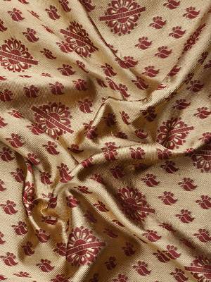 Maroon Kota Lichi Golden Zari Ethnic Motif Banarasi StyleContemporary Woven Design Saree With Running Blouse Piece 5