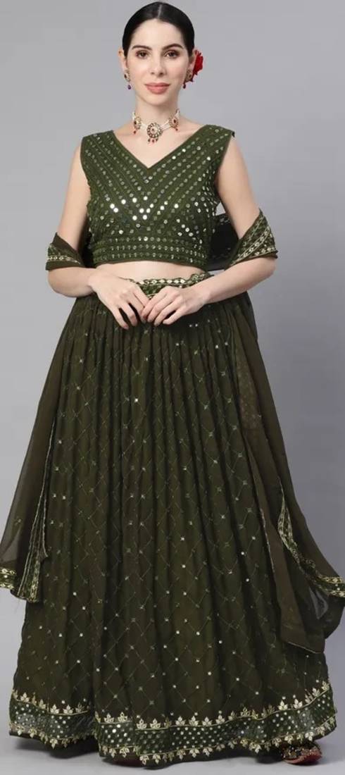 Colour available Embroidered Attractive Party Wear Silk Lehenga choli