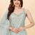 Light-blue embroidered faux georgette salwar