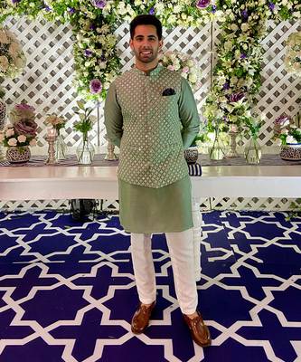 Sharp Mirror Nehru Jacket Set 1