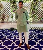 Sharp Mirror Nehru Jacket Set