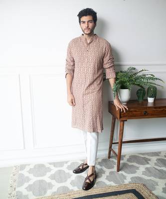 Rose Taupe Kurta Set 1