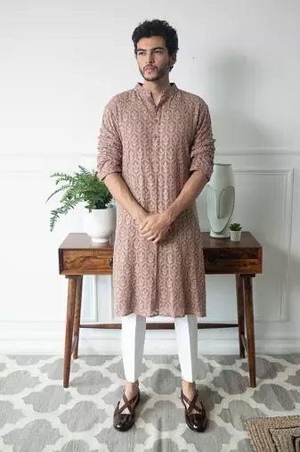 Rose Taupe Kurta Set