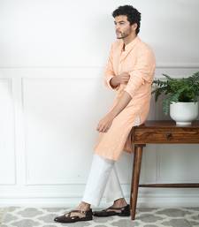 Tropical Peach Kurta Set