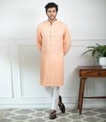 Tropical Peach Kurta Set