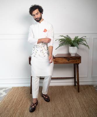 Vivid Floral Nehru Jacket Set 2