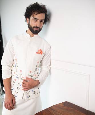 Vivid Floral Nehru Jacket Set 4