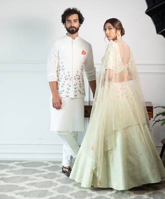 Vivid Floral Nehru Jacket Set 5