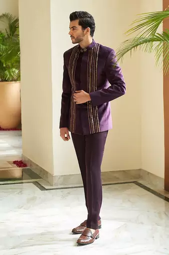 Linear Embellished Bandhgala