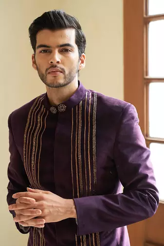 Linear Embellished Bandhgala