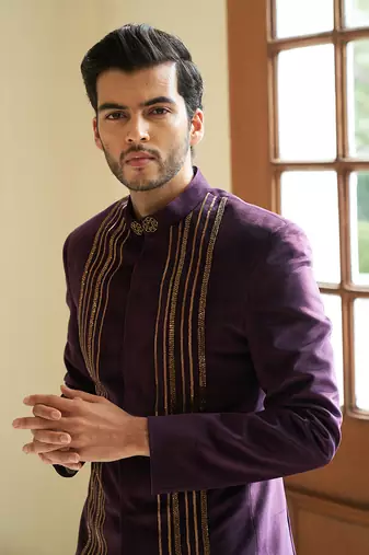 Linear Embellished Bandhgala