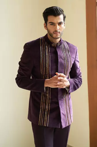 Linear Embellished Bandhgala
